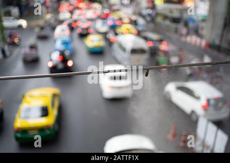 Wassersprühsystem wurde zur Verringerung der Luftverschmutzung in Bangkok, Thailand verwendet. Stockfoto