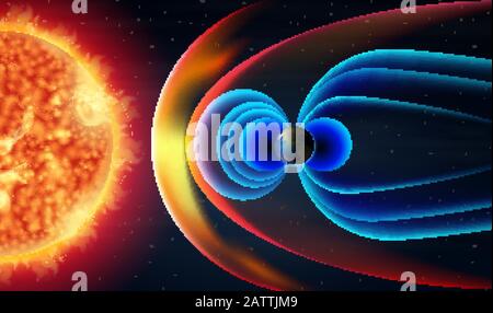 Diagramm mit der Darstellung von Hotwave von der Sonne Stock Vektor