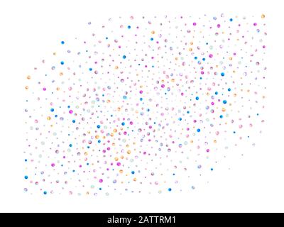 Farbige Mesh-Kugeln hell. Konfetti neuen Hintergrund minimalistisch. Konfetti mit hellen Hintergründen. Stock Vektor