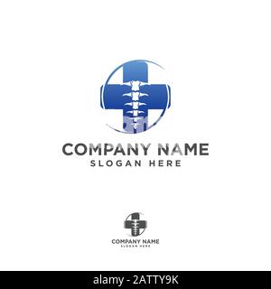 Symbol für die medizinische Gesundheit. Logo für die pflanzliche Gesundheitspflege. Logo für die Natur Stock Vektor