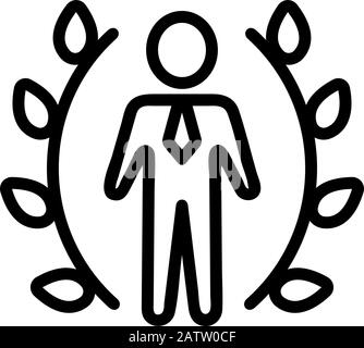Icon-Vektor des besten Geschäftsmannes. Isolierte Darstellung des Kontursymbols Stock Vektor