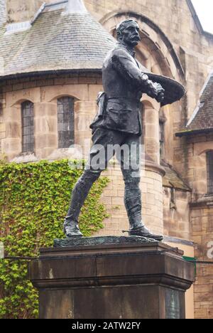 Statue in Erinnerung an Gallant Soldier LT. Col. George Elliott Benson, Hexham, Northumberland Stockfoto
