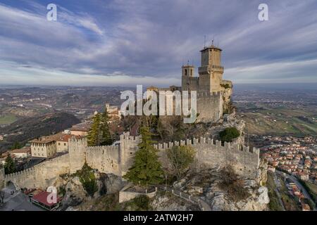 Blick auf san marino, die kleinste republik der Welt Stockfoto