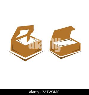 Ein Box-Symbol in modernem Stil. Hochwertige schwarze Umrisse für Website-Design und mobile Apps. Stock Vektor