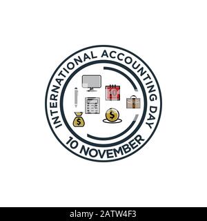 Einfaches Rechnersymbol. Wichtiger Tag Stock Vektor