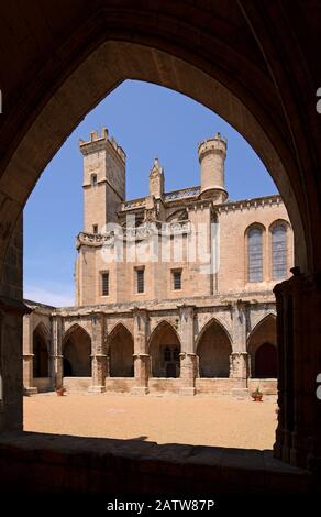 Kathedrale Saint-Nazaire, Béziers, Languedoc-Roussillon, Frankreich, Europa Stockfoto