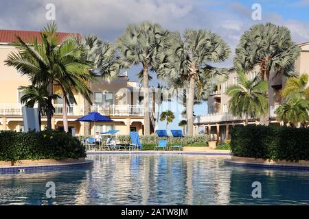 Schwimmbad im St. Kitts Marriott Rsort in There West Indies Stockfoto