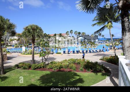 Schwimmbad im St. Kitts Marriott Rsort in There West Indies Stockfoto