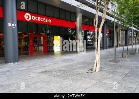 Singapur, Januar 2020. Außenansicht des Hauptquartiers der OCBC-Bank im Stadtzentrum Stockfoto