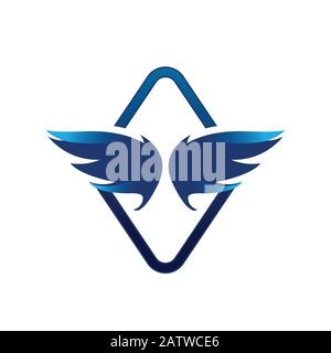 Falcon Wings Logo Template Vector Icon Logo Design Stock Vektor