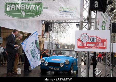 Rallye Monte Carlo Banbury MG Midget Stockfoto