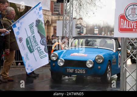 Rallye Monte Carlo Banbury MG Midget Stockfoto