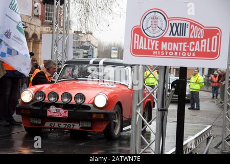 Rallye Monte Carlo Banbury MG Midget Stockfoto