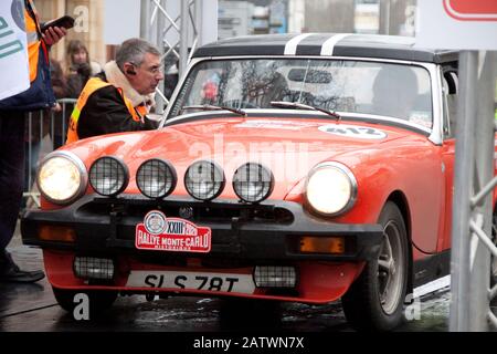 Rallye Monte Carlo Banbury MG Midget Stockfoto