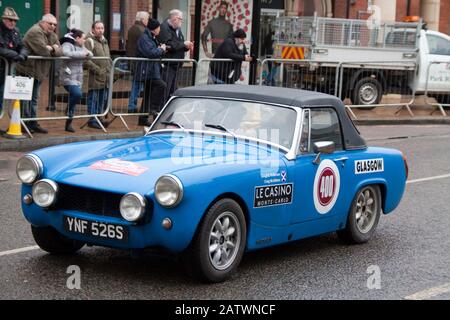 Rallye Monte Carlo Banbury MG Midget Stockfoto