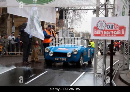 Rallye Monte Carlo Banbury MG Midget Stockfoto