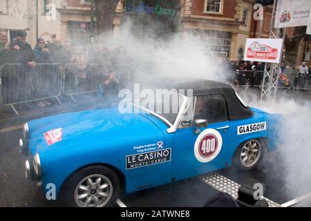 Rallye Monte Carlo Banbury MG Midget Stockfoto