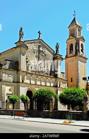 Fassade des Parroquia de San Juan Bautista Padres Jesuitase, Ubeda, Andalucia, Spanien. Stockfoto