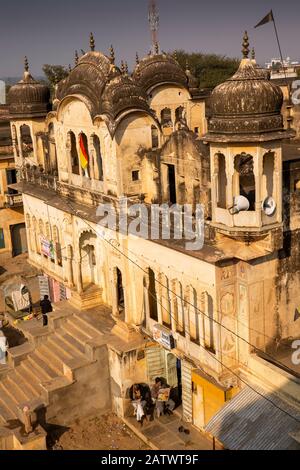 Indien, Rajasthan, Shekhawati, Dundlod, Old Haveli neben Tunanram Goenka (seth rus das) Haveli Stockfoto