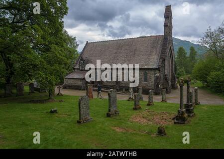 Friedhof der Balquhidder Pfarrkirche, Schottland Stockfoto