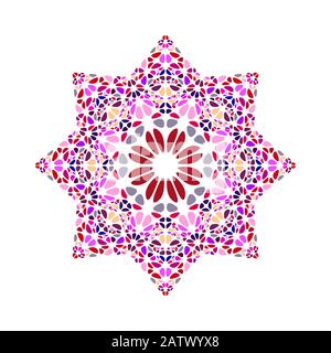 Isolierte abstrakte floralen ornament Stern - bunte geometrische vektor design Element Stock Vektor