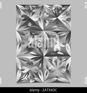 Hintergrunddesign mit geometrischem Dreiecksmuster - Grafik mit abstrakten Vektorseiten in Grau Stock Vektor
