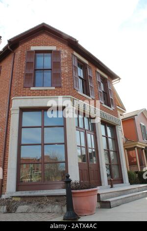 Wright Brothers, Die Wright Cycle Company ist eines von nur zwei Originalgebäuden, die noch an ihren ursprünglichen Standorten in Dayton, OH, stehen Stockfoto