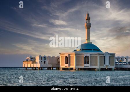 Masjid Al-Rahma, Jeddahs schwimmende Moschee in Saudi-Arabien Stockfoto