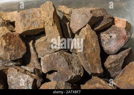 Bronzite Edelstein als natürliche Mineral Rock Muster Stockfoto