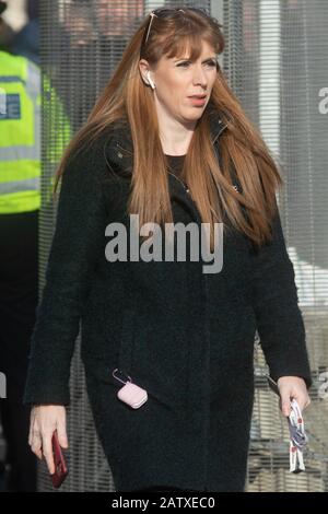 London, Großbritannien. Februar 2020. Angela Rayner Labour-Abgeordnete für Stockport kommt ins Parlament, um an den Fragen des Premierministers von PMQ teilzunehmen. Credit: Amer ghazzal/Alamy Live News Stockfoto