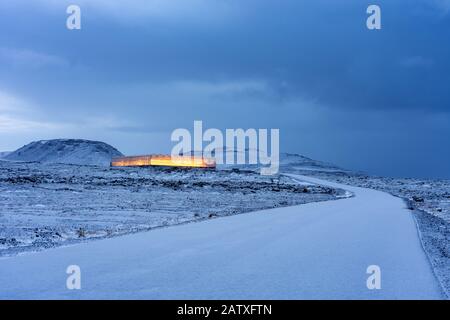 Isländische riesige Gewächshausglocke überwinterte Zeit Stockfoto