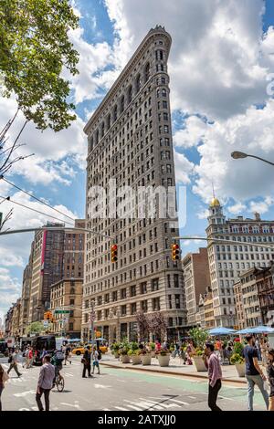 Das Flat Iron Building in Manhattan, New York City. Stockfoto