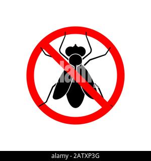 Symbol "Fliegendes Stoppzeichen" - isolierte Vektordarstellung Stock Vektor