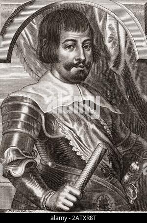 Francisco de Melo, 1597 - 1651. Portugiesisch geborene Adelige und General, der Interimsgouvernor der südlichen Niederlande wurde. Er war ein Befehlshaber der spanischen Armee, die von den Franzosen bei der Schlacht von Rocroi besiegt wurde. Stockfoto