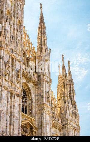 Mailänder Dom (Duomo di Milano) in Mailand, Italien. Der Mailänder Dom ist die größte Kirche Italiens und die fünftgrößte der Welt. Stockfoto