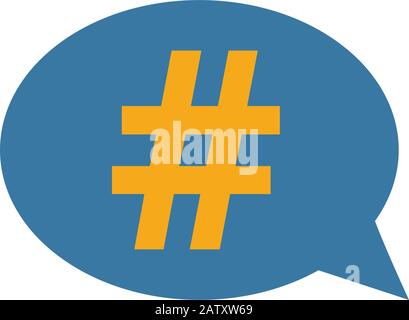 Hashtag Symbol. Einfaches Element von smm icons Collection. Kreative Hashtag Symbol ui, ux, Anwendungen, Software und Infografiken Stock Vektor