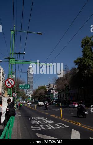 Die Torre Latinoamericana und Eje Central Lázaro Cárdenas Mexiko-Stadt Stockfoto