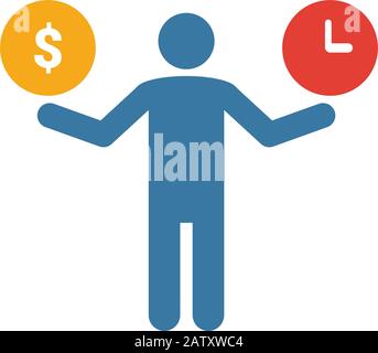 Geduld Symbol. Einfaches Element von soft skills icons Collection. Kreative Geduld Symbol ui, ux, Anwendungen, Software und Infografiken Stock Vektor