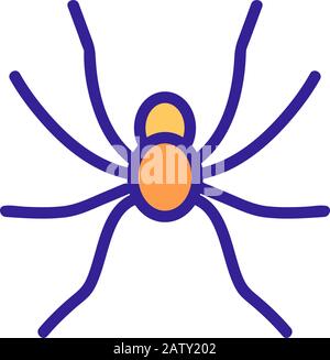 Spider Symbol Vektor. Isolierte Kontur symbol Abbildung Stock Vektor