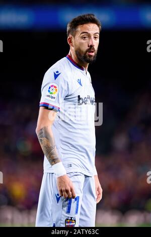 Barcelona - 2. FEBRUAR: José Luis Morales spielt beim Spiel der La Liga zwischen dem FC Barcelona und der Levante UD im Camp Nou Stadium am 2. Februar 2020 in Bar Stockfoto