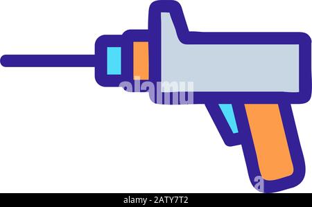 Symbolvektor für die Bohrmedizin. Isolierte Darstellung des Kontursymbols Stock Vektor