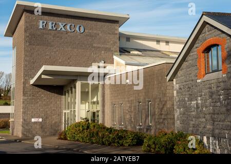 Außenansicht des FEXCO-Hauptsitzes in Killorglin, County Kerry, Irland, seit 2020 Stockfoto