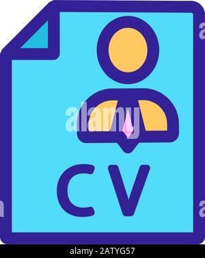 Symbolvektor für den Fortsetzungsmann. Isolierte Darstellung des Kontursymbols Stock Vektor