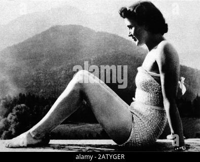1936 A Berchtesgaden : EVA BRAUN ( München , Deutschland 1912 - Berlin , Deutschland 1945 ) Geliebte von ADOLF HITLER - NAZI - NAZIST - NAZISMO - WWII - Stockfoto