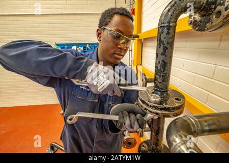 Ausbildung von Ingenieurlehrlingen Stockfoto