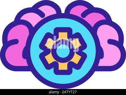 Bewusstseinssymbol-Vektor. Isolierte Darstellung des Kontursymbols Stock Vektor