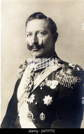 Der deutsche Kaiser WIHELM II ( GUGLIELMO II ) HOHENZOLLERN , König von Preußen ( 1859 - 1941 ) , Kaiser von Deutschland von 1888 bis 1918 , Sohn des Königs Stockfoto