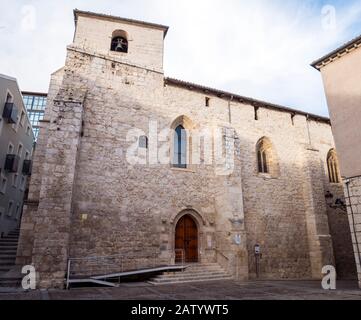 Iglesia de Santa Gadea donde se produjo el juramente de Alfonso VI ante el Cid. Burgos. Castilla León. España Stockfoto