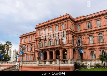 Buenos Aires, Argentinien - 25. Mai 2019: Präsidentenpalast Casa Rosada Stockfoto