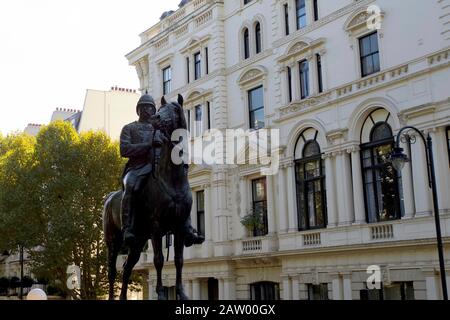 Statue von Lord Napier of Magdala, Queen's Gate, London, England. Stockfoto